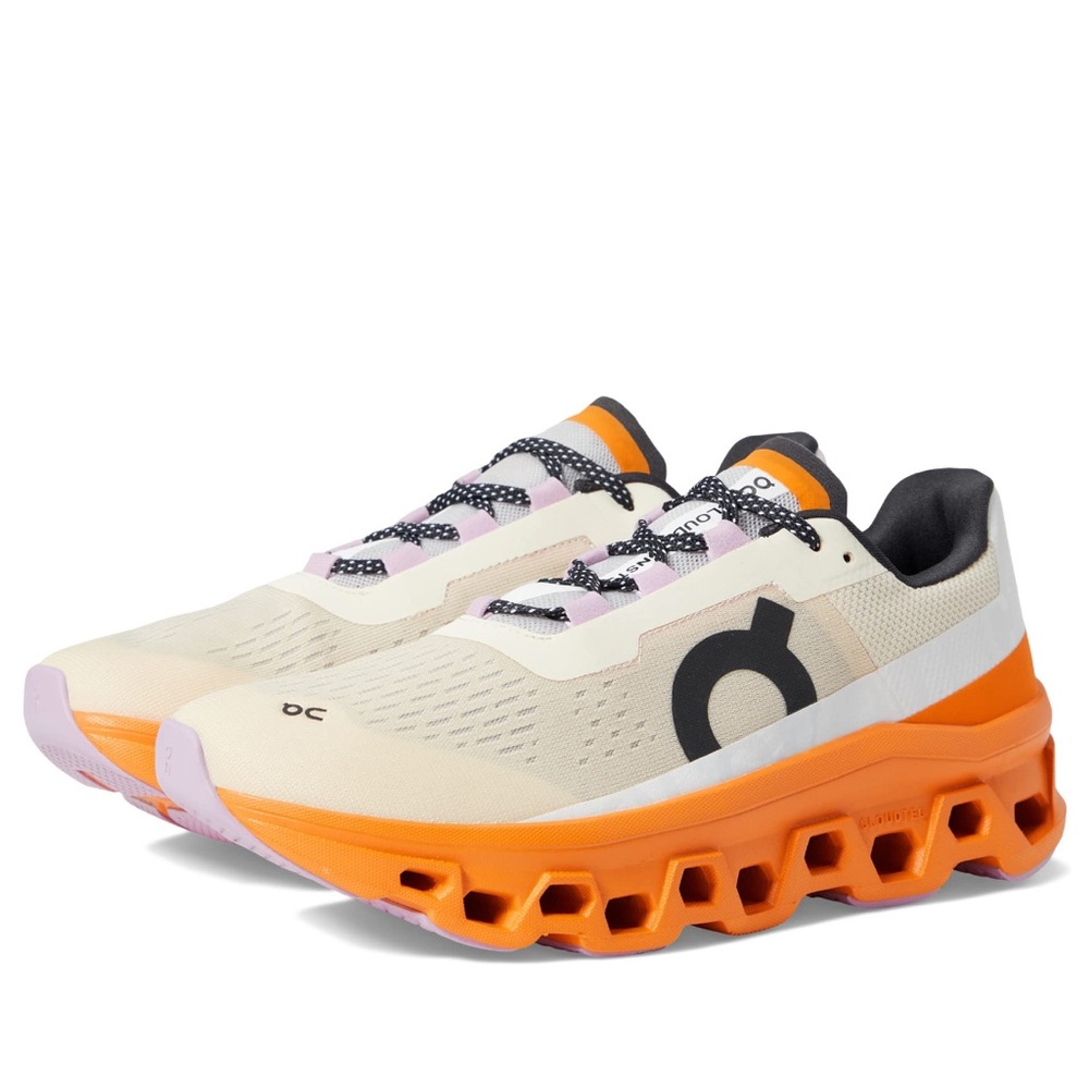 On Cloud Cloudmonster Cloud Running Sneaker 10 Fawn/Turmeric Beige/Orange/White